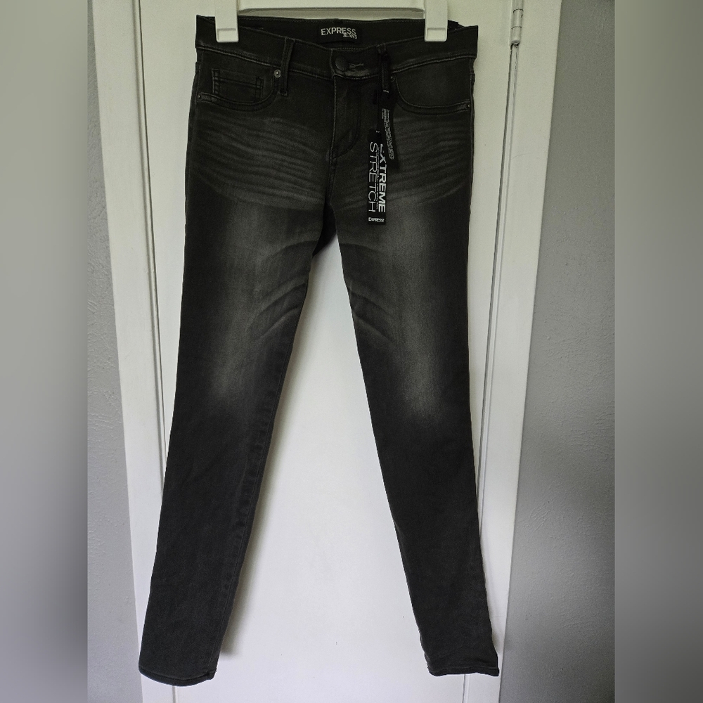 Express Charcoal Stretch Skinny Jean Legging